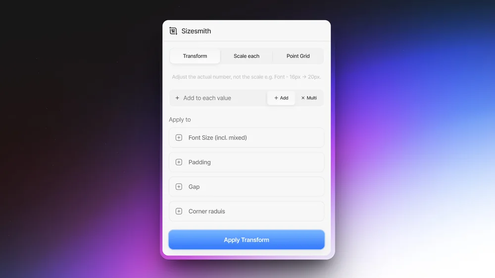 Sizesmith, a Figma plugin