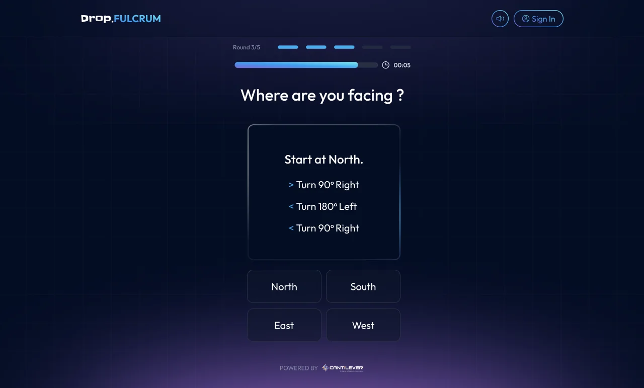 A where are you facing spatial round on web.